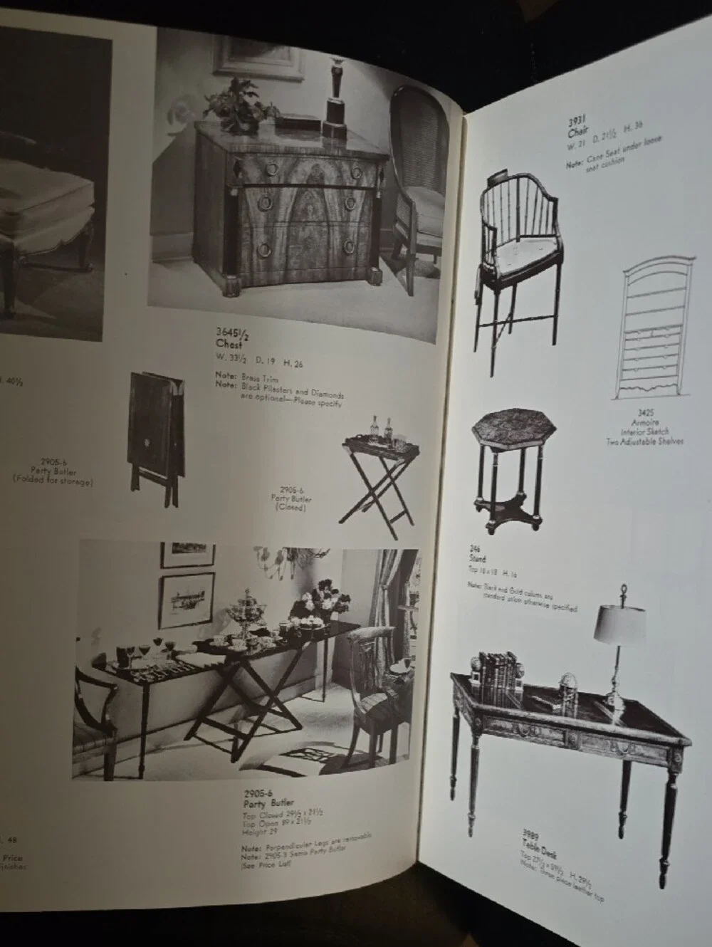 Baker Furniture Co Red Hardcover Furniture Book with Gold Lettering